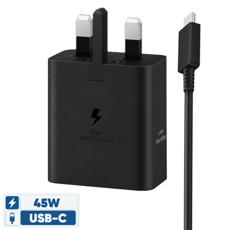 شارژر دیواری 45 وات سامسونگ مدل EP-T4511 به همراه کابل 1.8 متری - سه پین
