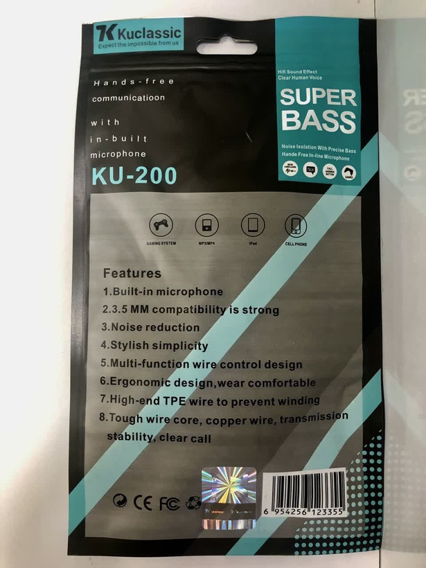 هندزفری super bass مدل ku200